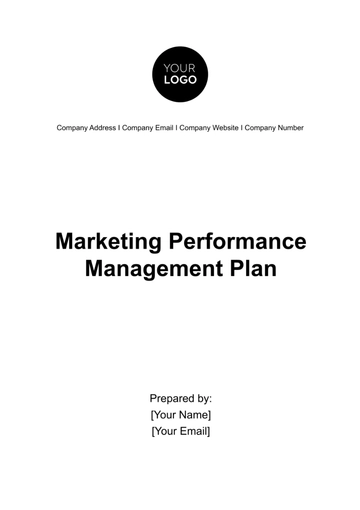 Free Marketing Performance Management Plan Template to Edit Online