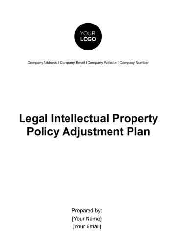 Free Legal Intellectual Property Policy Adjustment Plan Template to Edit Online