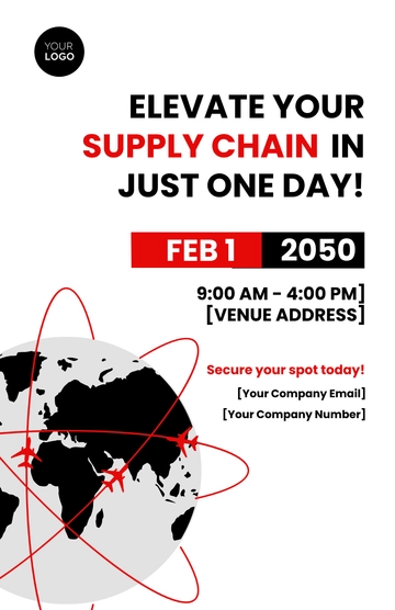 Free Supply Chain Optimization Seminar Poster Template to Edit Online
