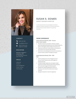 Market Research Director Resume
