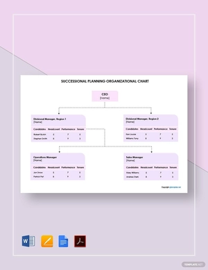 Simple Succession Planning Organizational Chart Template