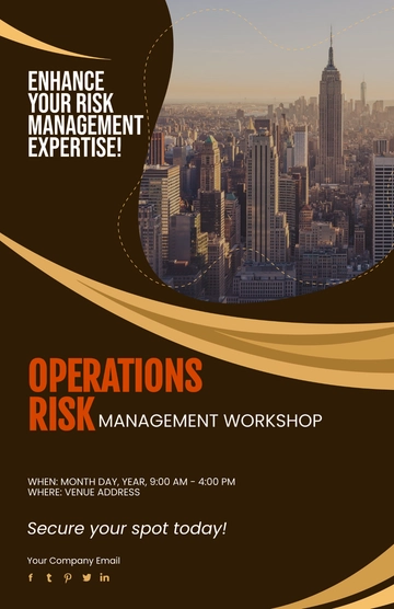 Free Operations Risk Management Workshop Poster Template to Edit Online