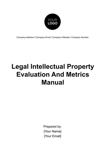 Free Legal Intellectual Property Evaluation and Metrics Manual Template to Edit Online