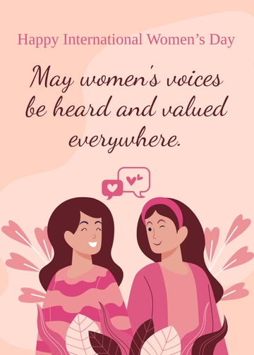 Free International Women's Day Wishes Template to Edit Online