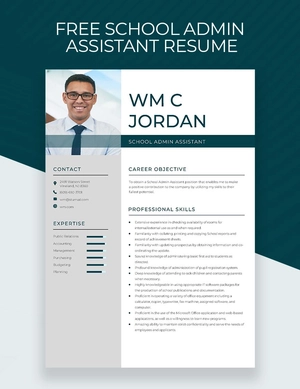 School Admin Assistant Resume