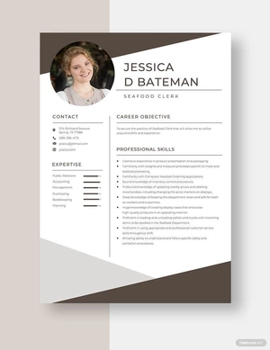 Seafood Clerk Resume