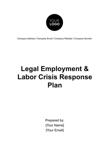 Free Legal Employment & Labor Crisis Response Plan Template to Edit Online