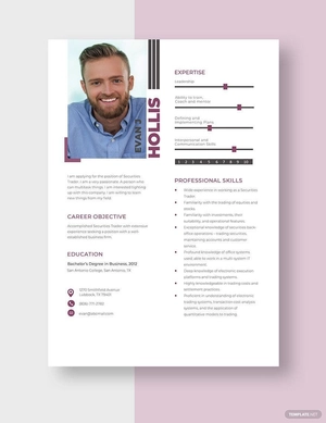 Securities Trader Resume