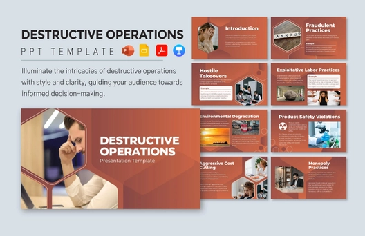 Destructive Operations PPT Template