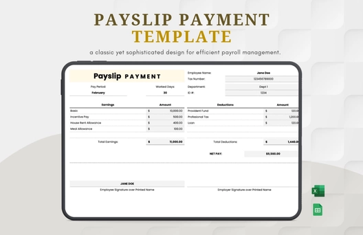 Payslip Payment Template