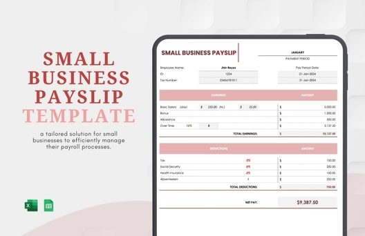 Small Business Payslip Template
