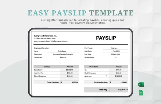 Easy Payslip Template