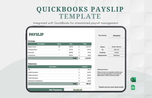 QuickBooks Payslip Template