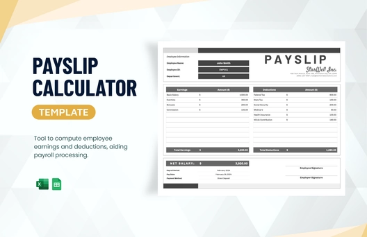 Payslip Calculator Template