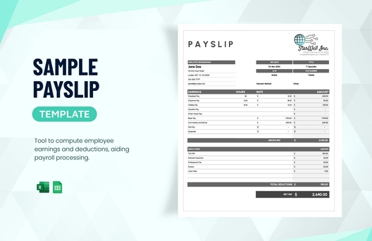 Sample Payslip Template