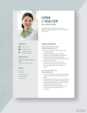 LPN Travel Nurse Resume
