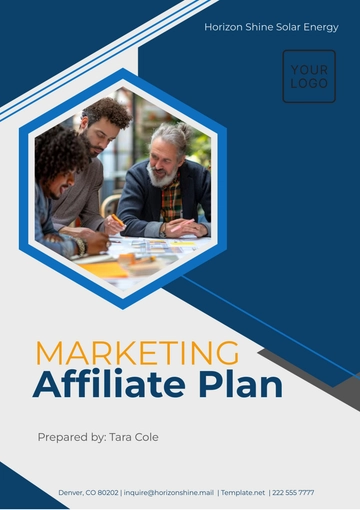 Free Marketing Affiliate Plan Template to Edit Online