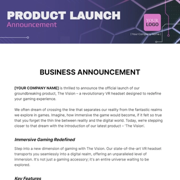 Free Business Announcement Template to Edit Online