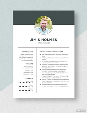 Marine Manager Resume