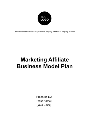 Free Marketing Affiliate Business Model Plan Template to Edit Online