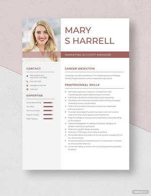 Marketing Account Manager Resume
