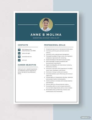 Marketing Account Specialist Resume