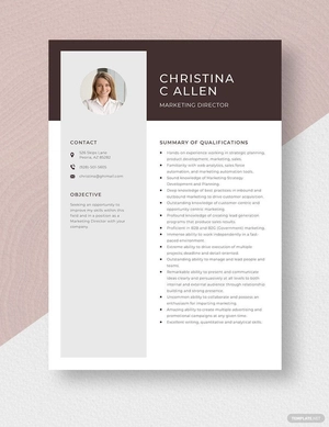 Marketing Director Resume