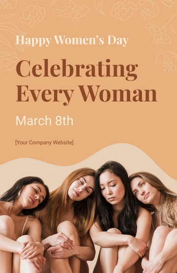 Free Happy Women's Day 2024 Poster Template to Edit Online