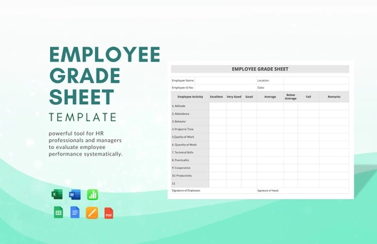 Employee Grade Sheet Template