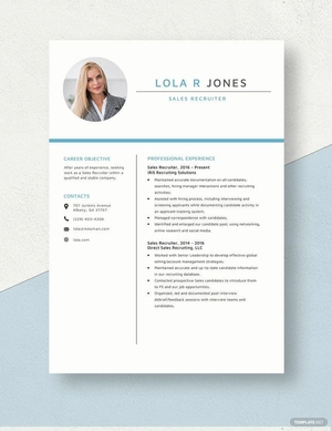 Sales Recruiter Resume