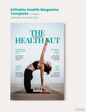 Editable Health Magazine Template