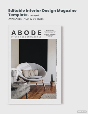 Editable Interior Design Magazine Template