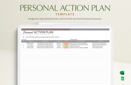 Personal Action Plan Template