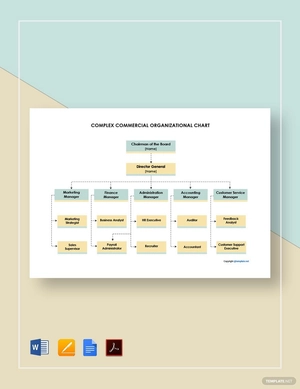 Complex Commercial Organizational Chart Template