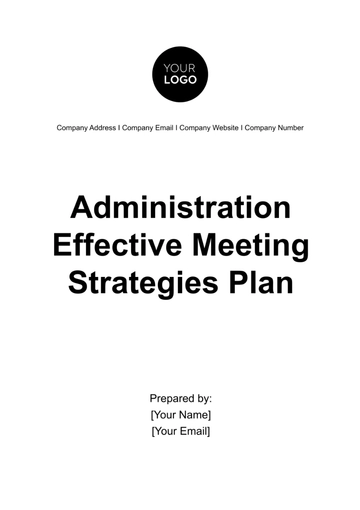 Free Administration Effective Meeting Strategies Plan Template to Edit Online