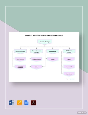 Complex Movie Theater Organizational Chart Template
