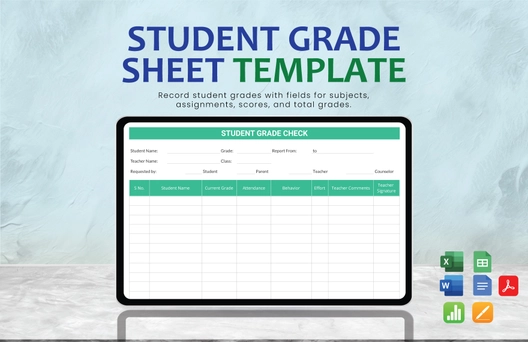 Student Grade Sheet Template