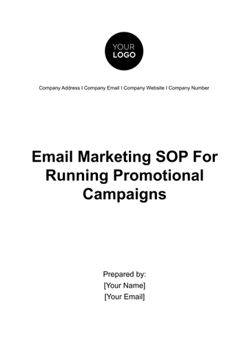 Free Email Marketing SOP for Running Promotional Campaigns Template to Edit Online