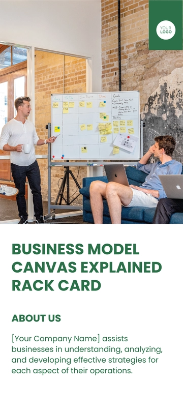 Free Business Model Canvas Explained Rack Card Template to Edit Online