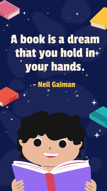 Free International Children???s Book Day  Quote  Template to Edit Online
