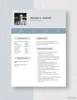 Housing Developer Resume