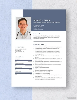 Laboratory Animal Facility Supervisor Resume