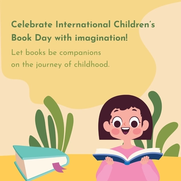Free International Children???s Book Day  LinkedIn Post Template to Edit Online