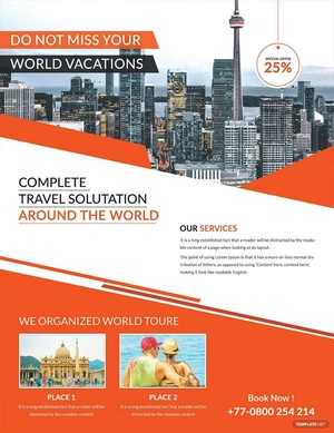 Travel Service Flyer Template