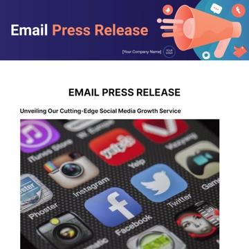 Free Email Press Release Template to Edit Online