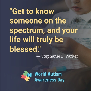 Free World Autism Awareness Day  Instagram Post Template to Edit Online