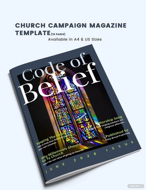 Church Campaign Magazine Template