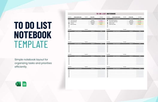 To Do List Notebook Template