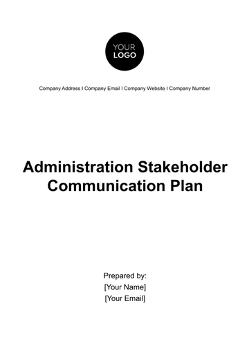 Free Administration Stakeholder Communication Plan Template to Edit Online