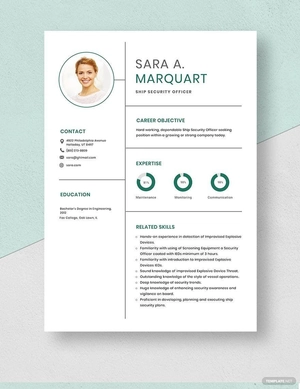 Ship Security Officer Resume